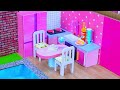 How To Make Melody Pink House with Rainbow Slide from Cardboard & Clays❤️ DIY Miniature House