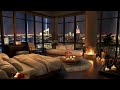 New York Night Jazz - Cozy Bedroom Ambience with Tender Jazz Saxophone Music & Rain Sounds for Sleep