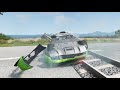 Cars vs Rail track #9- BeamNG.Drive