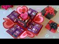 How To Make Explosion Box For Birthday/Anniversary/Valentine's Day/ Handmade Explosion Box Tutorial