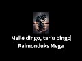 Meilė dingo, tariu bingo – Raimonduks Mega