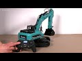 AMEWI 22501 RC EXCAVATOR V4 PETROL FULL METAL UNBOXING, FIRST TEST!! SCALE 1/14, RTR, DIECAST G704E