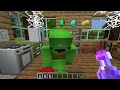 JJ and Mikey HIDE from Scary MASHA and The BEAR exe in Challenge Minecraft Maizen