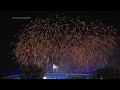 Fireworks mark the end of the closing ceremony of the Paris Olympics