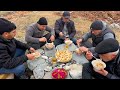 TRADITIONAL VILLAGE KHASH Recipe With Bull Hoof | Cooking Khash In Snow | Khash Cooking & Eating