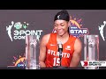 Allisha Gray speaks on WNBA Skills & 3-point competition win, how she plans to spend her earnings