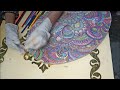 Color Pencil Mandala Art with Epoxy Coat Finish