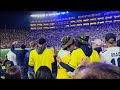 Michigan Stadium's new LED lights during Mr. Brightside