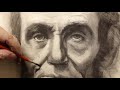 Abraham Lincoln Portrait Getting a Likeness in Artist Charcoal