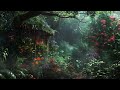 Treehouse and Garden in Rain 🌧️  Lofi HipHop 🎧 Lofi Rain [Beats To Relax / Piano x Drums]