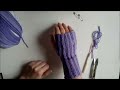 Manusi crosetate,fara deget-Tutorial- Fingerless gloves(ENG SUB)