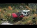We Climbed a Mountain with Trucks & Campers in Snowrunner Mods!