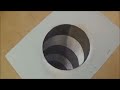 How To Draw A 3d Hole - Trick Art On Paper