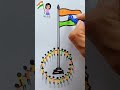 How to Make Bharat Flag 🇮🇳 Drawing #youtubeshorts #flag #republicday #viral
