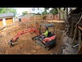 Removing foundation wall and basement excavation