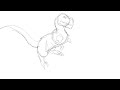 a very sketchy rex animation test