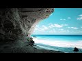Meditation inside a Beach Cave - Relaxing Water Dripping & Ocean Sound - No Music - ASMR
