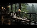 Cozy Balcony🌙 Sound Of Rain And Thunder   Rain On The Balcony For Sleep