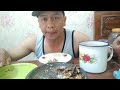 mukbang di pagi hari dengan ikan balo😀😀😀+lalapan mantap sekali gaes