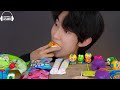 ASMR MUKBANG PORORO FOOD JELLY GUMMY ICE CREAM CHOCOLATE MACARON DESSERTS MUKBANG EATING SOUNDS