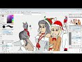 Redrawing My Christmas Cats Characters | Speed-Art