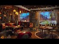 Relaxing Winter Jazz ☕  Bookstore Cafe Ambience with Relaxing Calm Jazz Music for Work, Study, Sleep