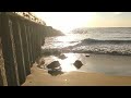 Dockweiler Beach Walk, Los Angeles, California. Ocean Sounds.