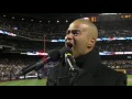 Chris Jackson sings the national anthem