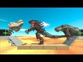 Two Dinosaur Heads Eats Units - Animal Revolt Battle Simulator