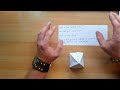 Square based pyramid origami and geometry lesson