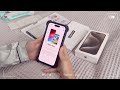 aesthetic iphone 15 pro unboxing☁️ | ASMR,setup + accesories