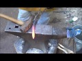 Blacksmithing Knifemaking - Forging A Ram's Head Railroad Spike Knife