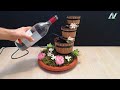 Make tabletop fountain with plastic pots very easy / DIY