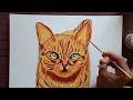 Acrylic painting for Beginners Step by Step Cat's Face