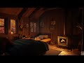 Cozy Cabin Ambience with Warm Fireplace for Relaxation