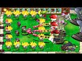 Plants vs Zombies - All Pea Vs Threepeater Vs Gargantuar Vs Zomboss