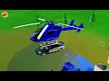 Broken Bridge School Bus Accident Helicopter JCB Rescue Cartoon Vehicles 3d Animation Video