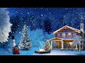 Christmas Ambience | Cozy Winter Ambience | Gentle Snowfall & Fireplace