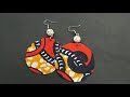 DIY- How to make earrings from fabric and cardboard step by step, part 2- Antpi Artes