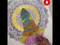 Buddha Purnima Mandala art | Step by step process for beginners | oil pastel buddha drawing