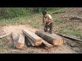 Skills in Making Board Size 2cm × 16cm × 240cm Using a Stihl Chainsaw