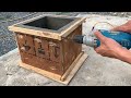 DIY - Cement Ideas Tips / How to mold and mold beautiful and easy cement flower pots from wood