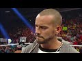 While addressing the WWE Universe, CM Punk walks away: Raw, April 15, 2013