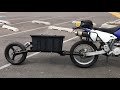 Single wheel ADV motorcycle trailer.