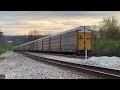 Trains Working Hard Crossing 3 Track Bridge Indiana & Ohio Railway & CSX Trains Pulling Hard Cincy