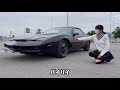 Japanese girl drives Knight 2000. The Knight Rider