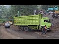 Aparat Lari Kocar Kacir, Live Detik Detik Mengerikan Excavator Meluncur Kencang di Sitinjau Lauik