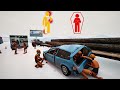 BeamNG Drive - Dangerous Objects and Car Crashes #1