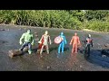 unboxing mainan, Menemukan mainan di pantai, hulk, ant man, captain america, thor, iron man