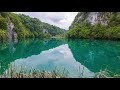 4K Plitvice Lakes - Crystal Waters of Croatian Lakes - Ultra HD Relaxation Video